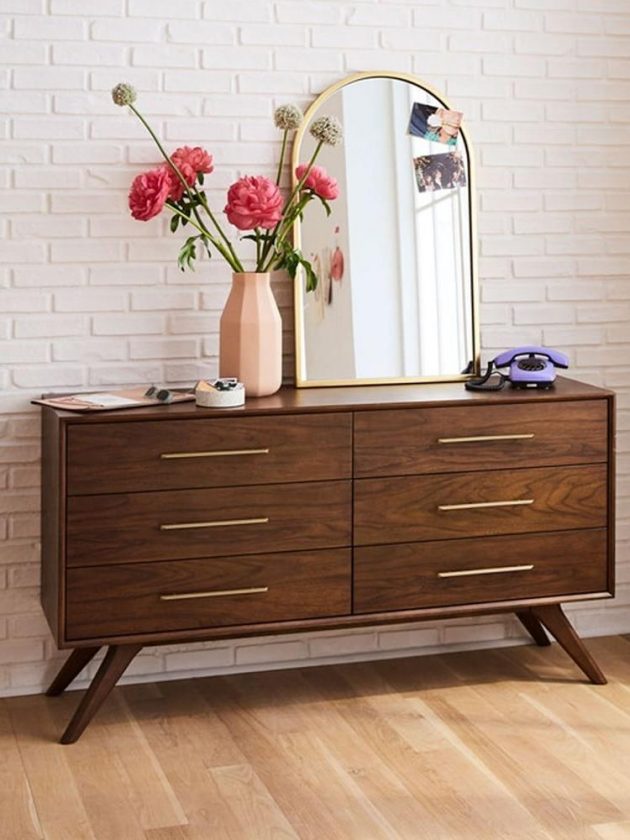 Sustainable brown sideboards from West Elm Sustainably Sourced Collection