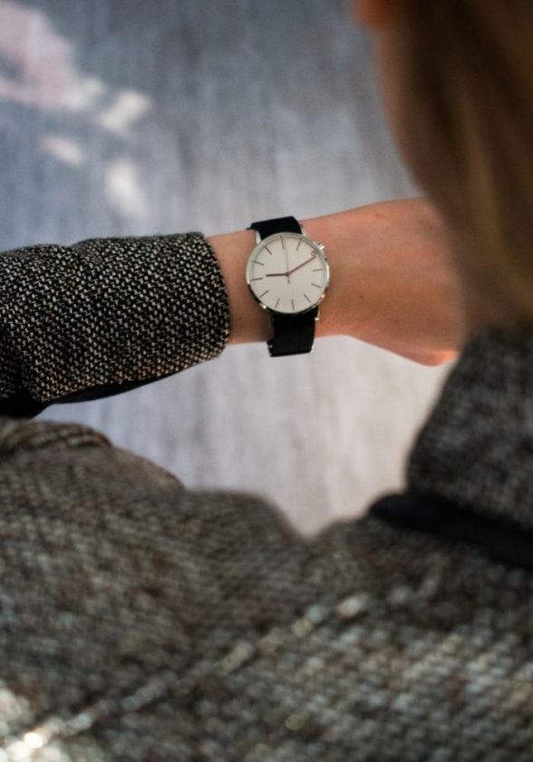 Ethical black and white watch from 2 Degrees East