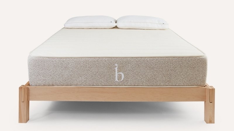 Solid wood non-toxic bed frame from Birch with mattress