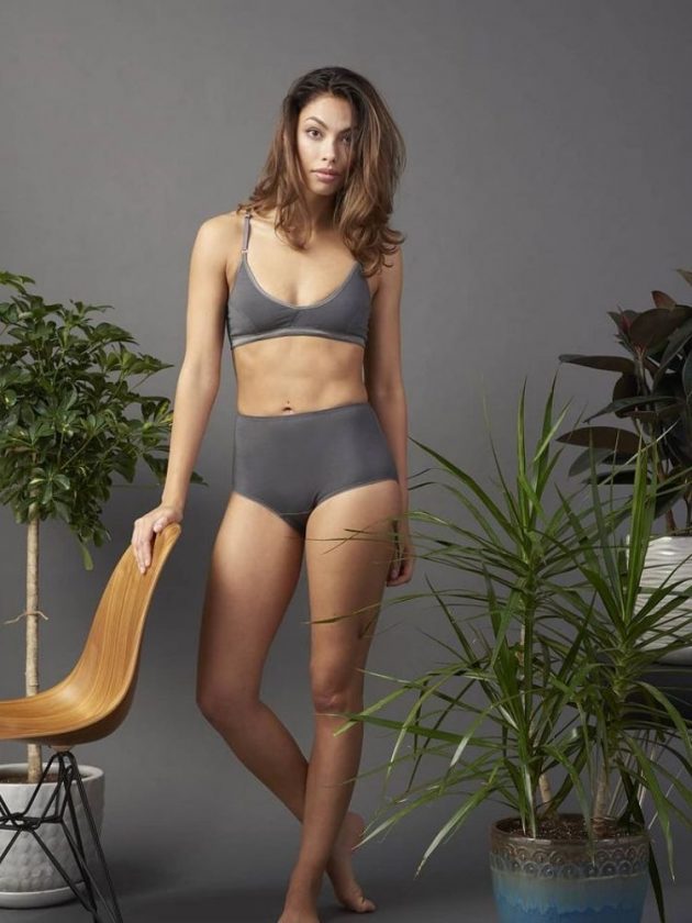 Grey sustainable bralette from Brook There