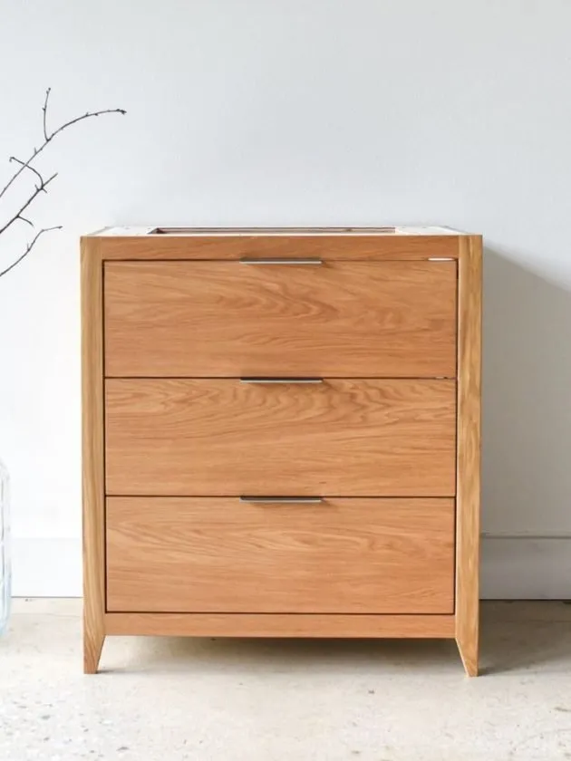Light wood sustainable dresser from environmentally friendly furniture company What We Make