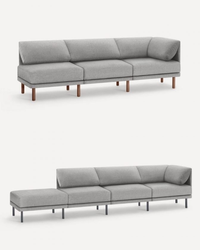 Gray modular non-toxic sofa from Burrow
