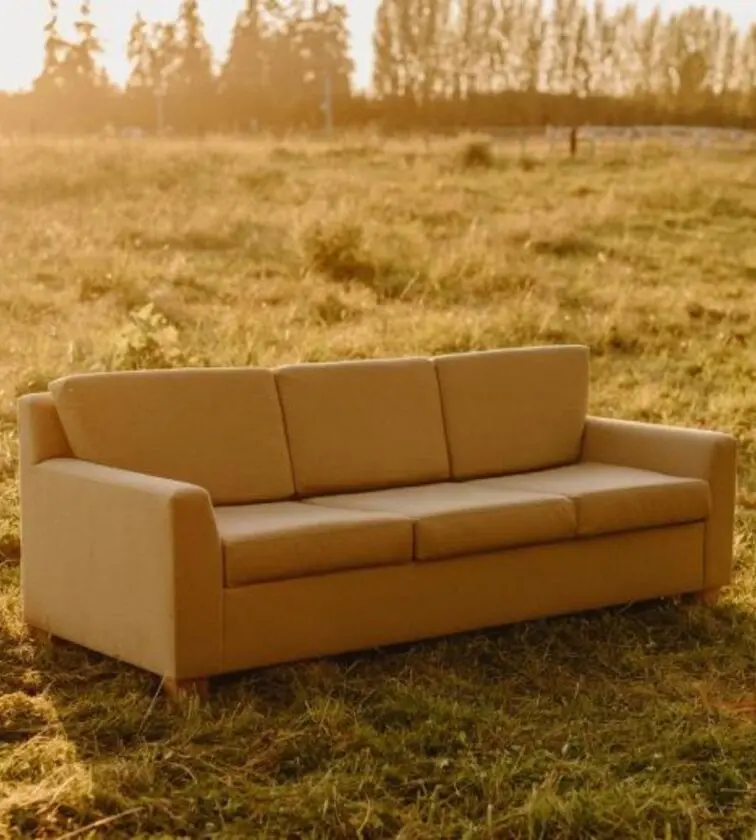 Yellow non-toxic organic sofa from Savvy Rest 