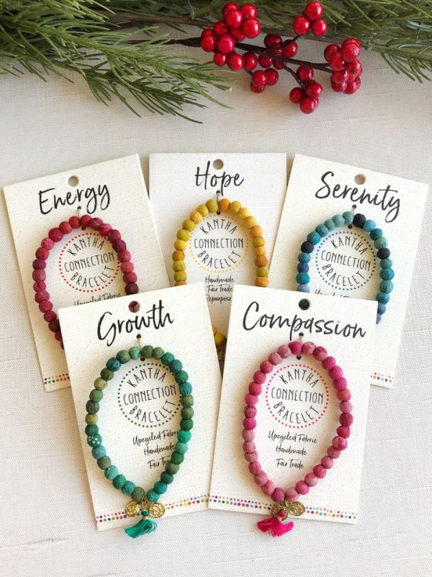colorful recycled bracelets - fair trade stocking stuffer idea