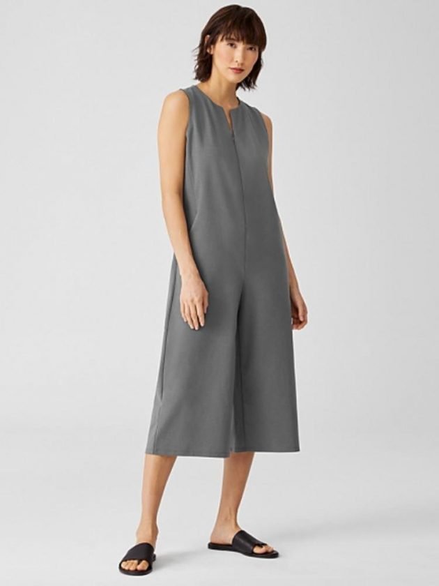 Eco and ethical grey slow fashion jumpsuit from Eileen Fisher
