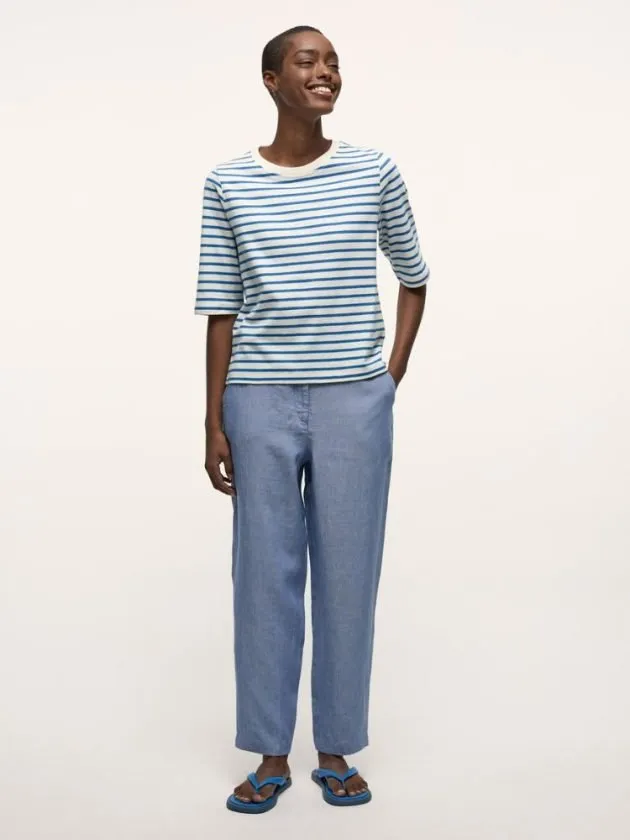 Stripey blue and white hemp shirt