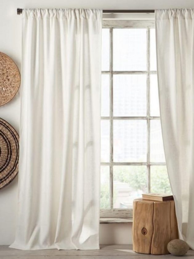 Organic white eco-friendly curtains from Kingdom of Comfort