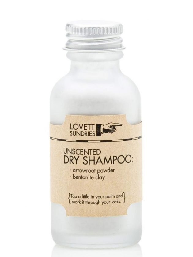 Plastic free dry shampoo from Lovett Sundries
