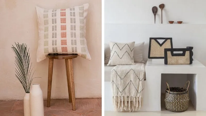 Ethical pillows and baskets