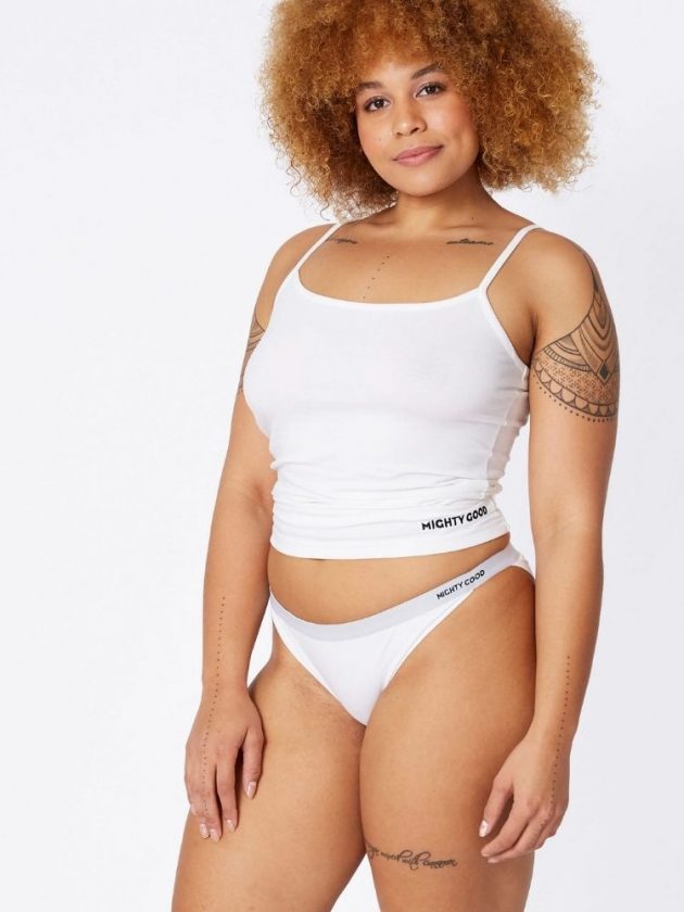 Fair trade and organic white underwear from Mighty Good Basics