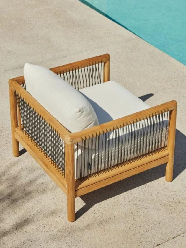sustainable outdoor chair made from teak