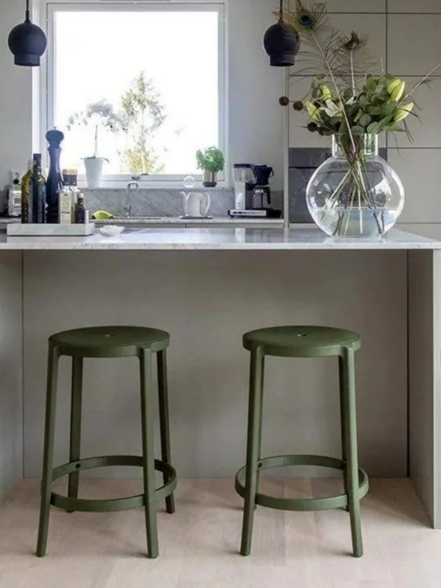 aluminum stools from Emeco - non-toxic furniture