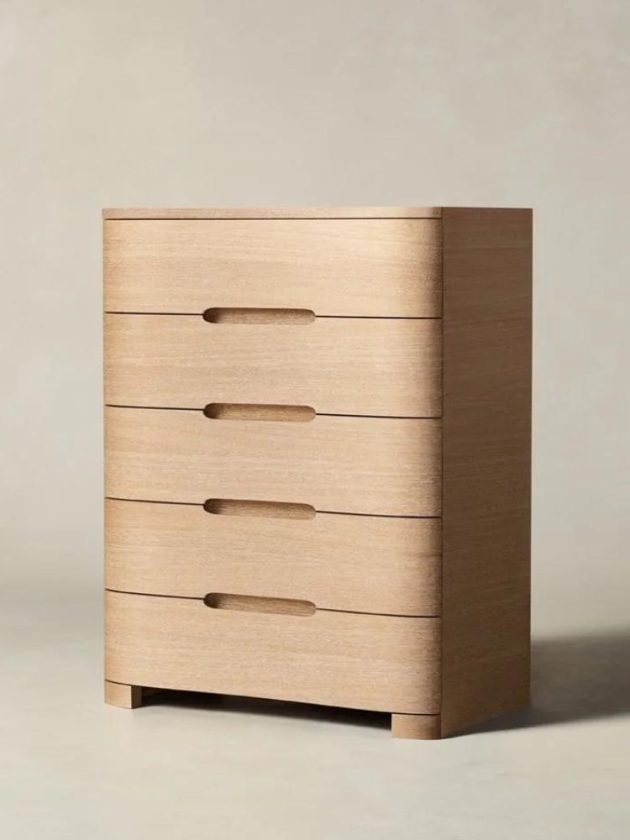 light solid wood nontoxic sustainable dresser