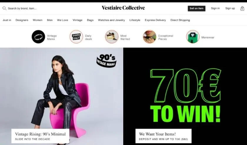 Online luxury resale website Vestaire Collective