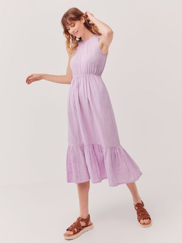 Organic cotton purple dress