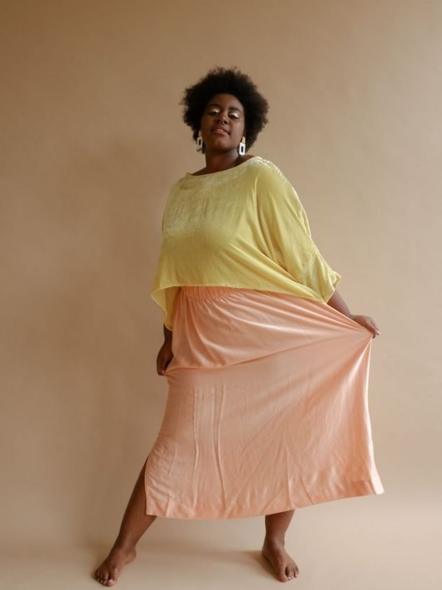 Sustainable plus-size silky clothes