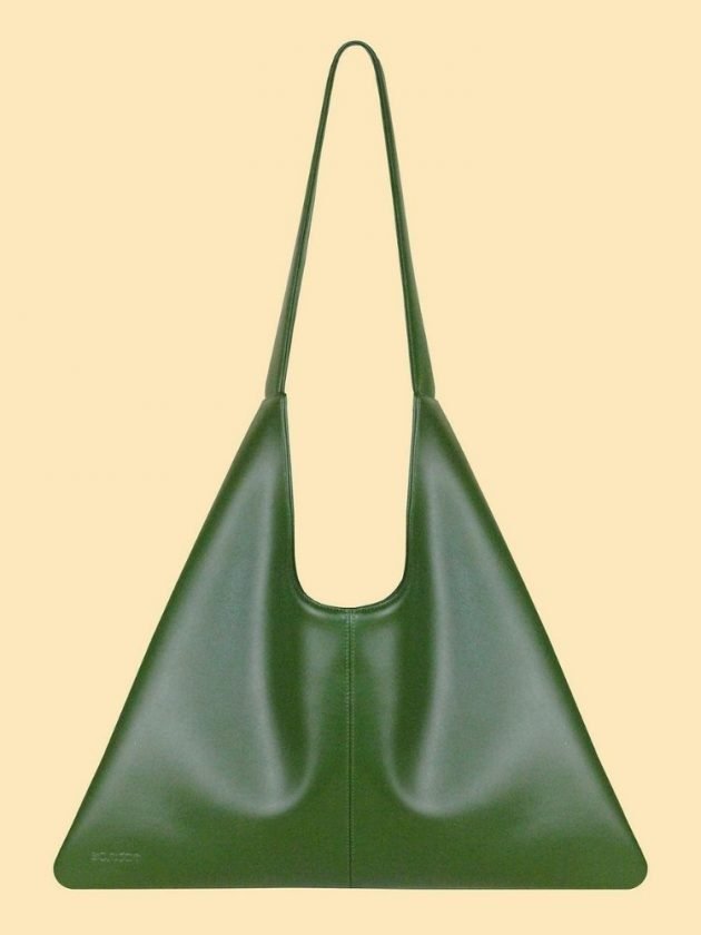 Green bag from slow fashion brand: Santos by Monica