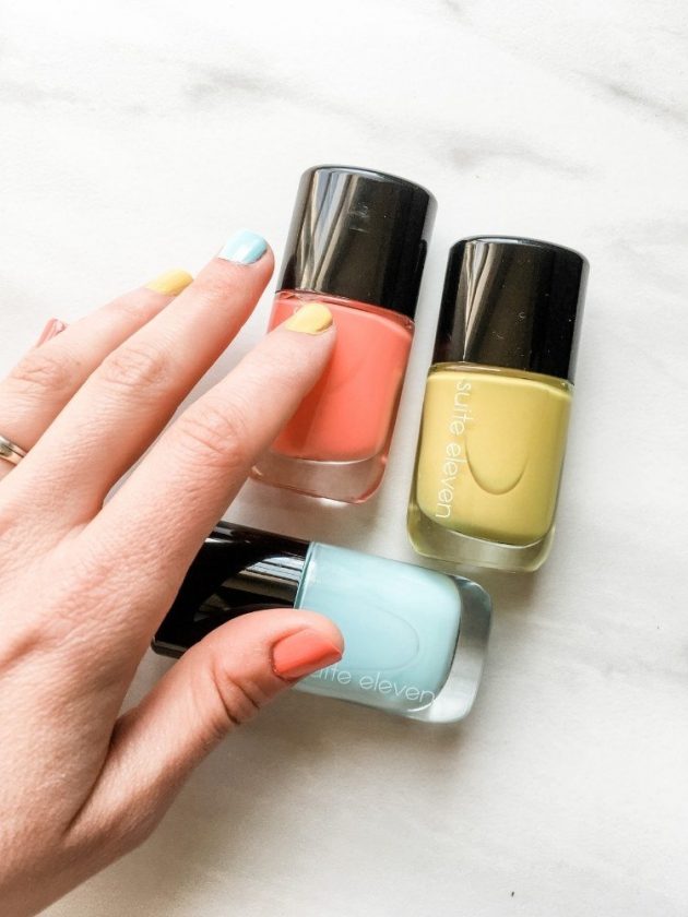 10-free blue, yellow and pink nail polishes from Suite 11