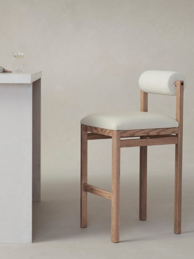 Eco-friendly white counter stool