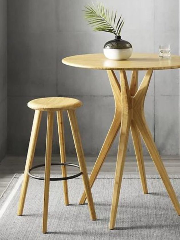 Ethical wooden counter and bar stool