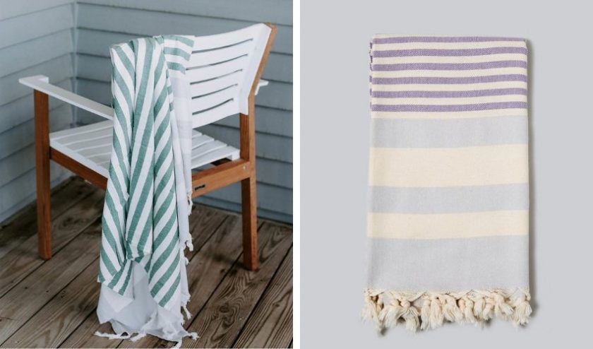 Ethically-made striped Turkish towels
