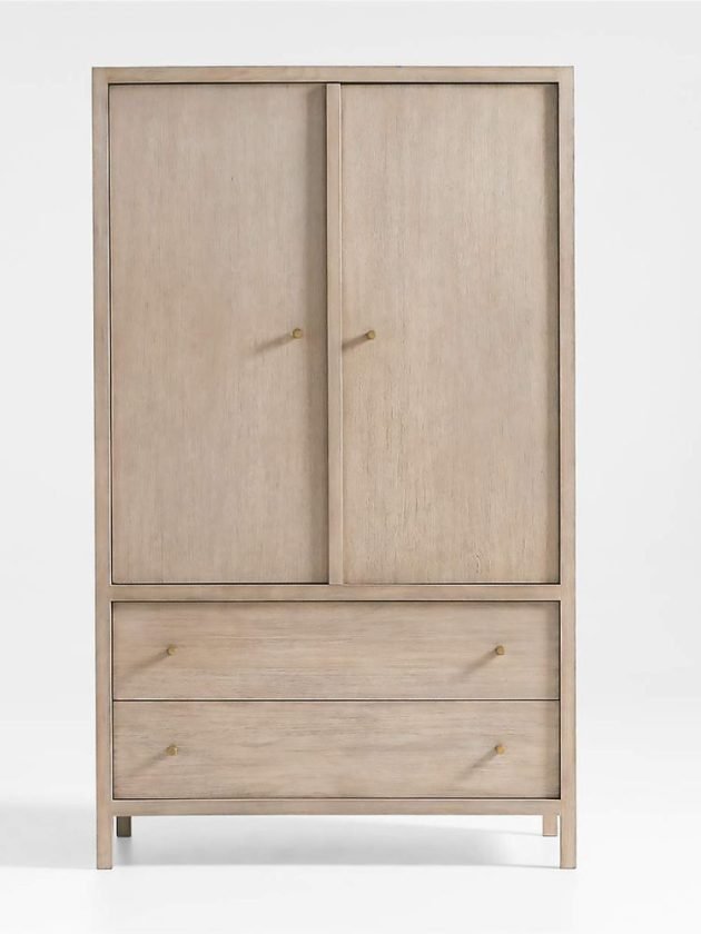 FSC-certified wood armoire in light wood