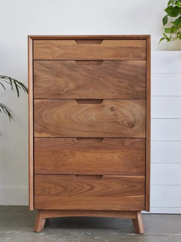 dark walnut sustainable wooden dresser