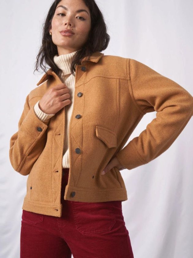 Sustainable brown chore coat