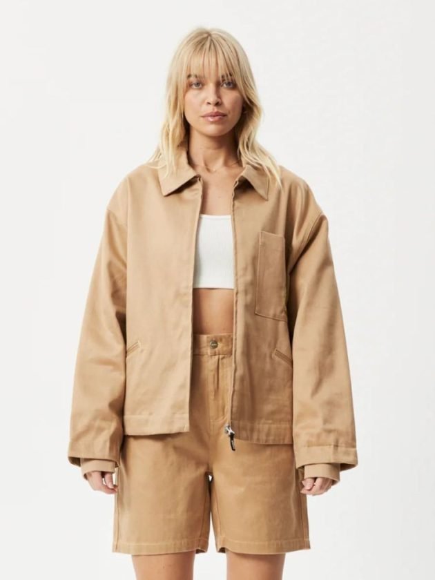 Sustainable brown trench coat