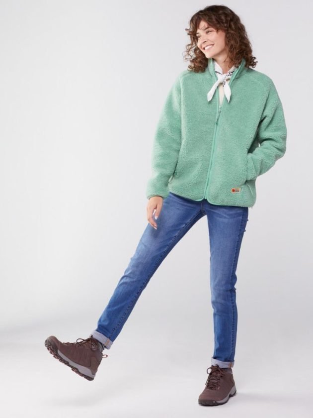 Sustainable mint green insulated jacket