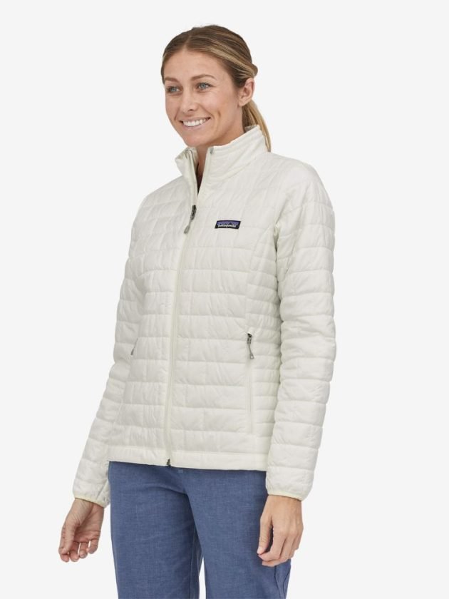White sustainable puffer jacket
