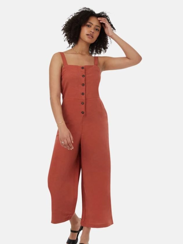 Sustainable red jumpsuit