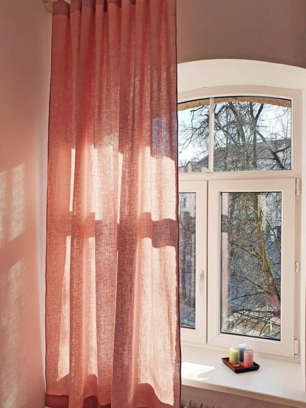 Pink sustainable curtains from The Best Linen