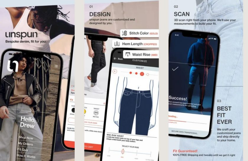 unspun app - made to order jeans challenging clothing overproduction