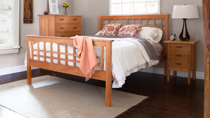 Sustainable Non-Toxic Bed Frame from Vermont Wood Studios
