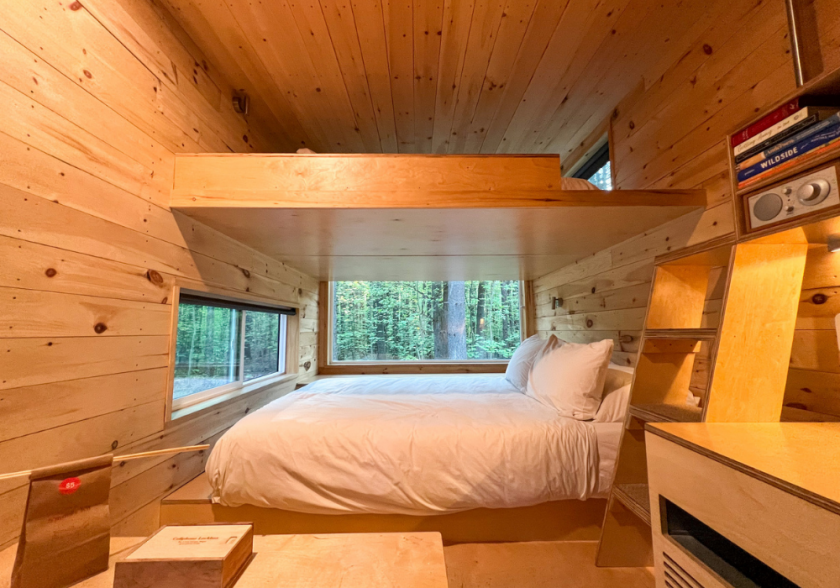 Two bed room inside Getaway eco cabins in Catskills, New York